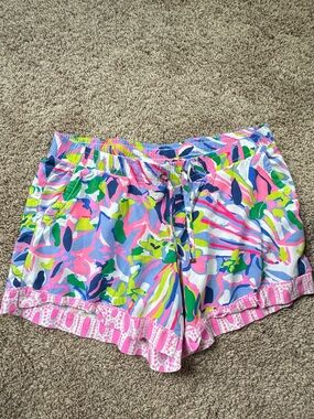 Lilly Pulitzer Multicolor Floral Elastic Waist Shorts